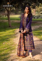 Asim Jofa Prints Unstitched Drop 2 Ajubj-15 Printed Embroidered Lawn 3 Pc