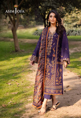 Asim Jofa Prints Unstitched Drop 2 Ajubj-15 Printed Embroidered Lawn 3 Pc