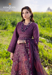 Asim Jofa Luxury Lawn 25 Ajell-18 Embroidered Lawn 3 Pcs