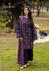 Asim Jofa Prints Unstitched Drop 2 Ajubj-24 Printed Lawn 3 Pc