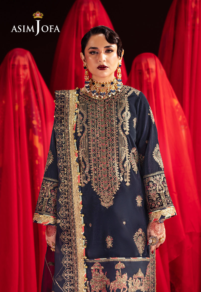 Asim Jofa Makhmal Ajmv-11 Embroidered Velvet 3 Pcs