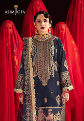 Asim Jofa Designers Limited Edition Ajmvd-11 Embroidered Velvet Stitched 3 Pcs