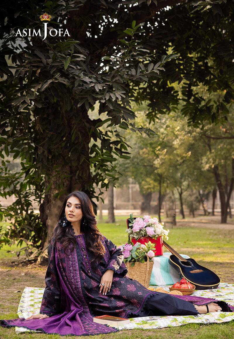 Asim Jofa Prints Unstitched Drop 2 Ajubj-24 Printed Lawn 3 Pc