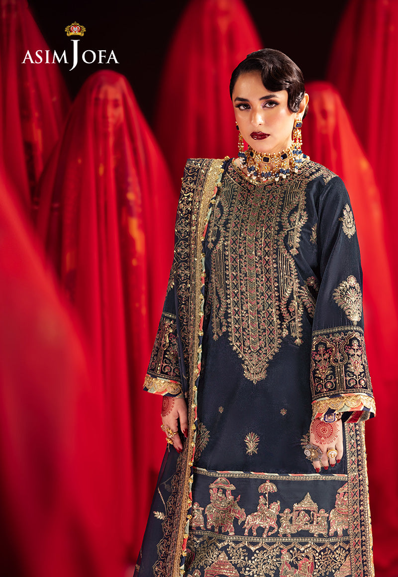 Asim Jofa Makhmal Ajmv-11 Embroidered Velvet 3 Pcs