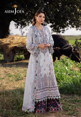 Asim Jofa Luxury Lawn 25 Ajell-10 Embroidered Lawn 3 Pcs