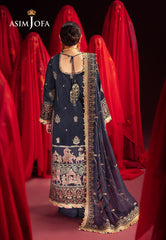 Asim Jofa Designers Limited Edition Ajmvd-11 Embroidered Velvet Stitched 3 Pcs