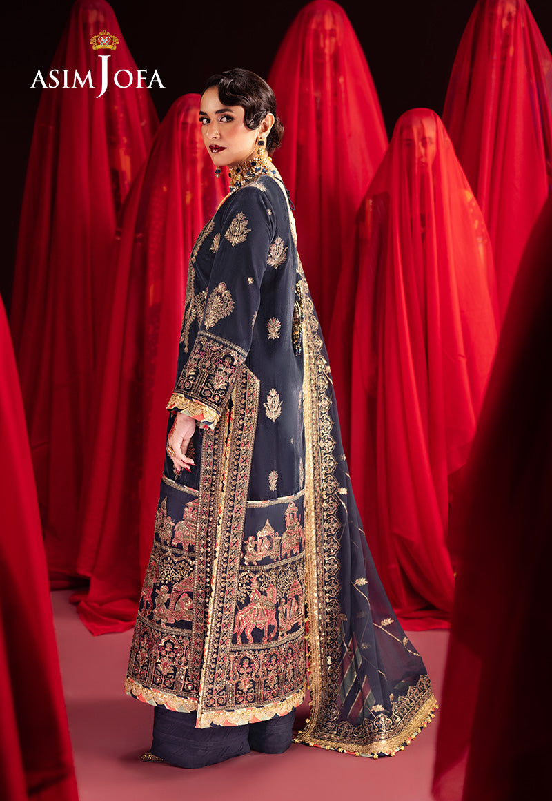 Asim Jofa Makhmal Ajmv-11 Embroidered Velvet 3 Pcs