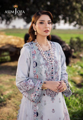 Asim Jofa Luxury Lawn 25 Ajell-10 Embroidered Lawn 3 Pcs