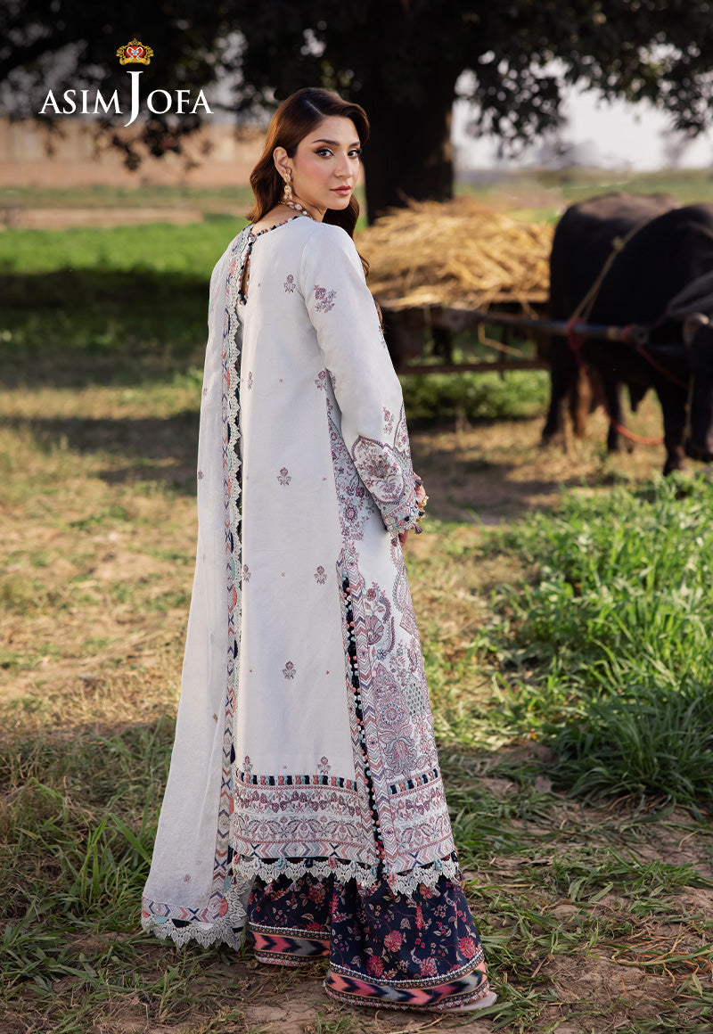 Asim Jofa Luxury Lawn 25 Ajell-10 Embroidered Lawn 3 Pcs