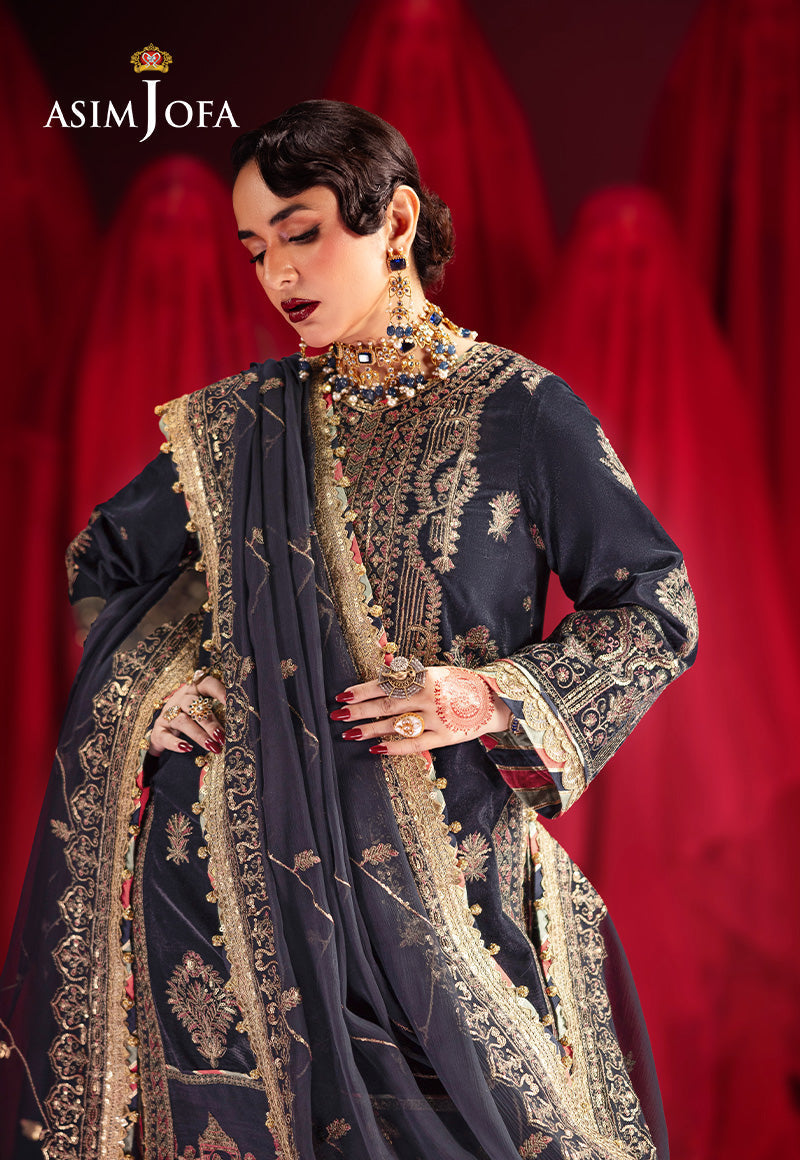 Asim Jofa Makhmal Ajmv-11 Embroidered Velvet 3 Pcs