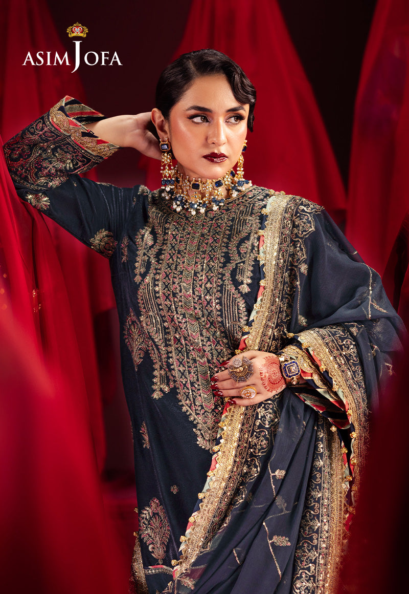 Asim Jofa Makhmal Ajmv-11 Embroidered Velvet 3 Pcs