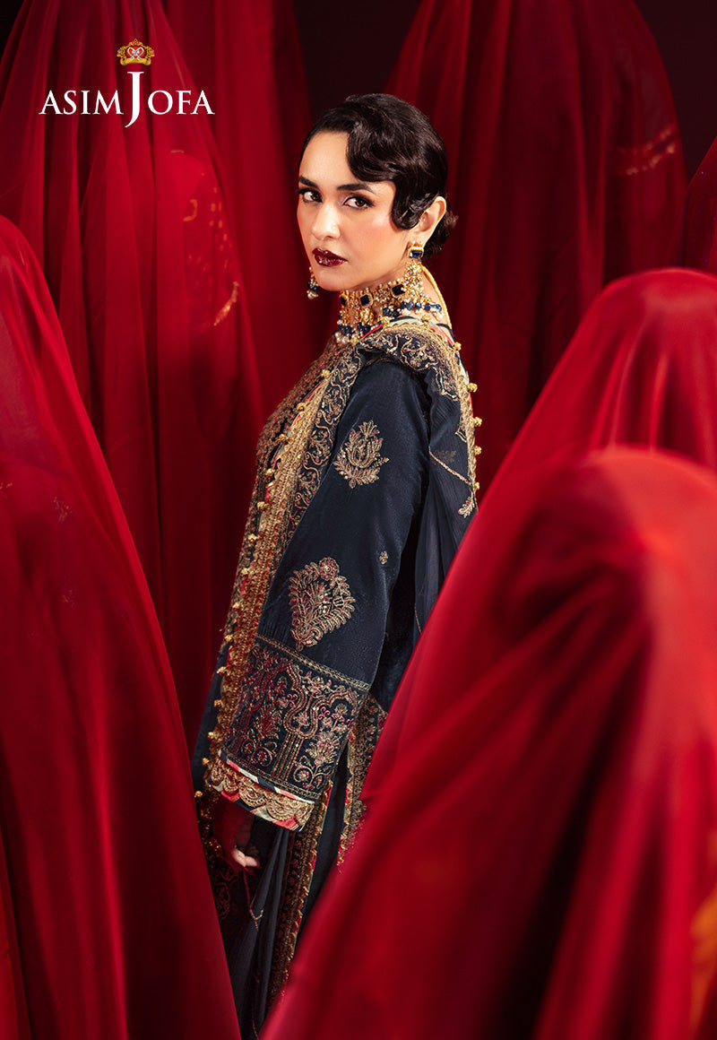 Asim Jofa Makhmal Ajmv-11 Embroidered Velvet 3 Pcs