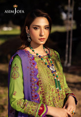 Asim Jofa Luxury Lawn 25 Ajell-05 Embroidered Lawn 3 Pcs