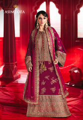 Asim Jofa Designers Limited Edition Ajmvd-06 Embroidered Velvet Stitched 2 Pcs