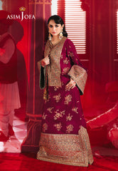Asim Jofa Designers Limited Edition Ajmvd-06 Embroidered Velvet Stitched 2 Pcs