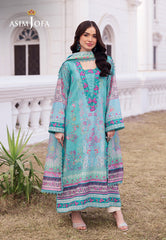 Asim Jofa Designers Limited Edition Ajrsd-04 Digitally Printed Embroidered Raw Silk Stitched 3 Pcs