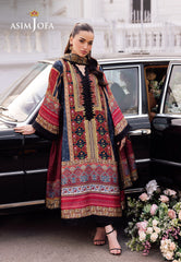 Asim Jofa Designers Limited Edition Ajrsd-05 Digitally Printed Embroidered Blended Silk Stitched 3 Pcs