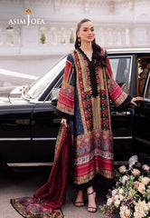 Asim Jofa Designers Limited Edition Ajrsd-05 Digitally Printed Embroidered Blended Silk Stitched 3 Pcs