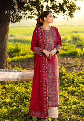 Asim Jofa Luxury Lawn 25 Ajell-06 Embroidered Lawn 3 Pcs