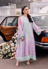 Asim Jofa Charmeuse Silk Ajrs-07 Digitally Printed Embroidered Blended Silk 3 Pcs