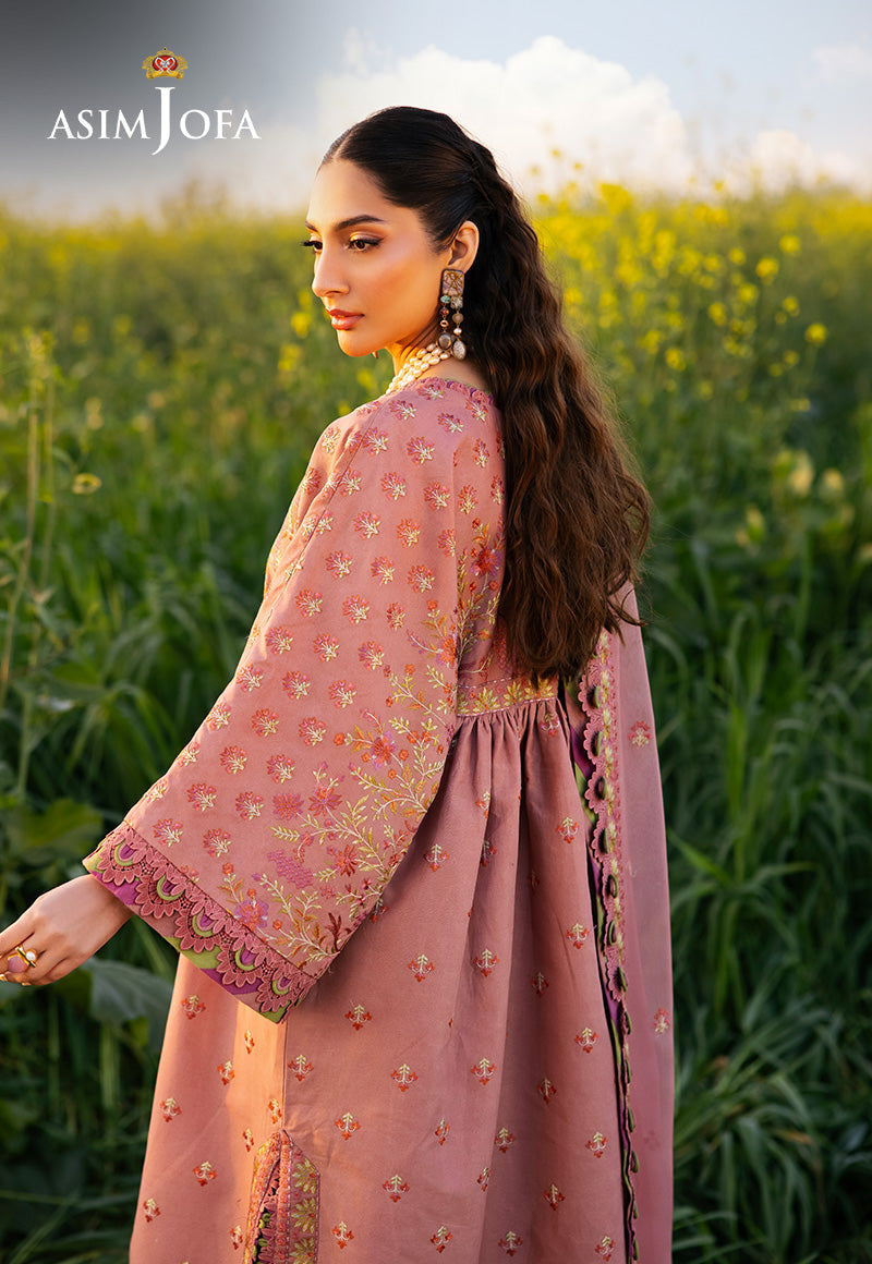 Asim Jofa Luxury Lawn 25 Ajell-16 Embroidered Lawn 3 Pcs