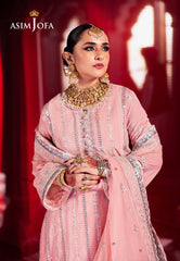 Asim Jofa Designers Limited Edition Ajmvd-12 Embroidered Velvet Stitched 3 Pcs