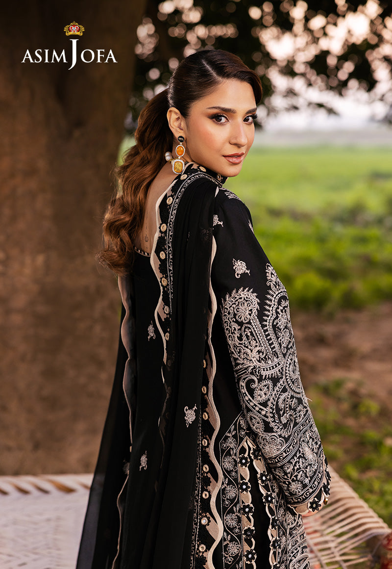 Asim Jofa Luxury Lawn 25 Ajell-03 Embroidered Lawn 3 Pcs