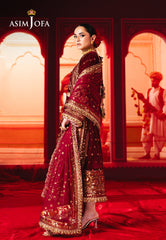 Asim Jofa Designers Limited Edition Ajmvd-02 Embroidered Velvet Stitched 3 Pcs