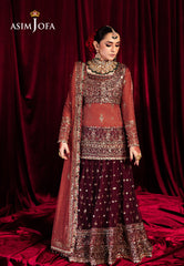 Asim Jofa Designers Limited Edition Ajmvd-04 Embroidered Velvet Stitched 3 Pcs