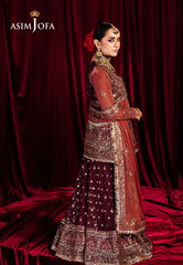 Asim Jofa Designers Limited Edition Ajmvd-04 Embroidered Velvet Stitched 3 Pcs