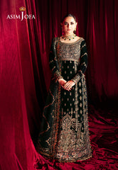 Asim Jofa Designers Limited Edition Ajmvd-05 Embroidered Velvet Stitched 3 Pcs