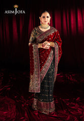 Asim Jofa Designers Limited Edition Ajmvd-08 Embroidered Velvet Stitched 2 Pcs