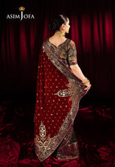 Asim Jofa Designers Limited Edition Ajmvd-08 Embroidered Velvet Stitched 2 Pcs
