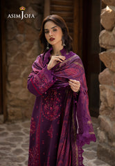 Asim Jofa Winter Collection Ajuw-29 Embroidered Viscose 3 Pcs