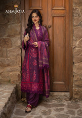 Asim Jofa Winter Collection Ajuw-29 Embroidered Viscose 3 Pcs