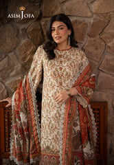 Asim Jofa Designers Limited Edition Ajuwd-44 Printed Khaddar 3 Pcs