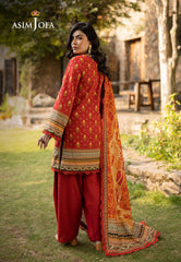 Asim Jofa Designers Limited Edition Ajuwd-47 Printed Khaddar 3 Pcs