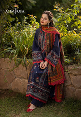 Asim Jofa Designers Limited Edition Ajuwd-14 Embroidered Khaddar Stitched 3 Pcs