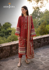 Asim Jofa Winter Collection Ajuw-35 Printed Khaddar 3 Pcs