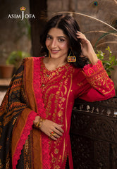 Asim Jofa Winter Collection Ajuw-12 Embroidered Khaddar 3 Pcs