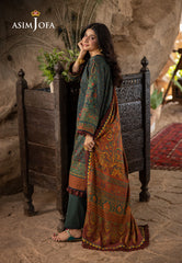 Asim Jofa Winter Collection Ajuw-21 Embroidered Viscose 3 Pcs