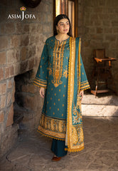 Asim Jofa Winter Collection Ajuw-66 Printed Viscose 3 Pcs