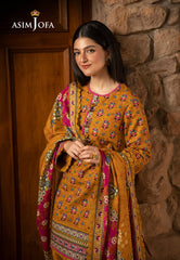Asim Jofa Designers Limited Edition Ajuwd-56 Printed Khaddar 3 Pcs