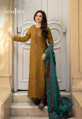 Asim Jofa Pashmina Ajki-04 Embroidered Twill 3 Pc
