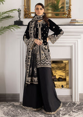 La More Unstitched 3 Piece Festive Formals Suit-Midnight Lush