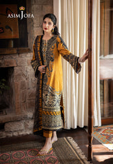 Asim Jofa Winter Collection Ajuw-23 Embroidered Viscose 3 Pcs