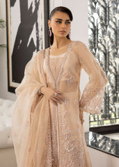 La More Unstitched 3 Piece Festive Formals Collection'2024-Peach Blossom