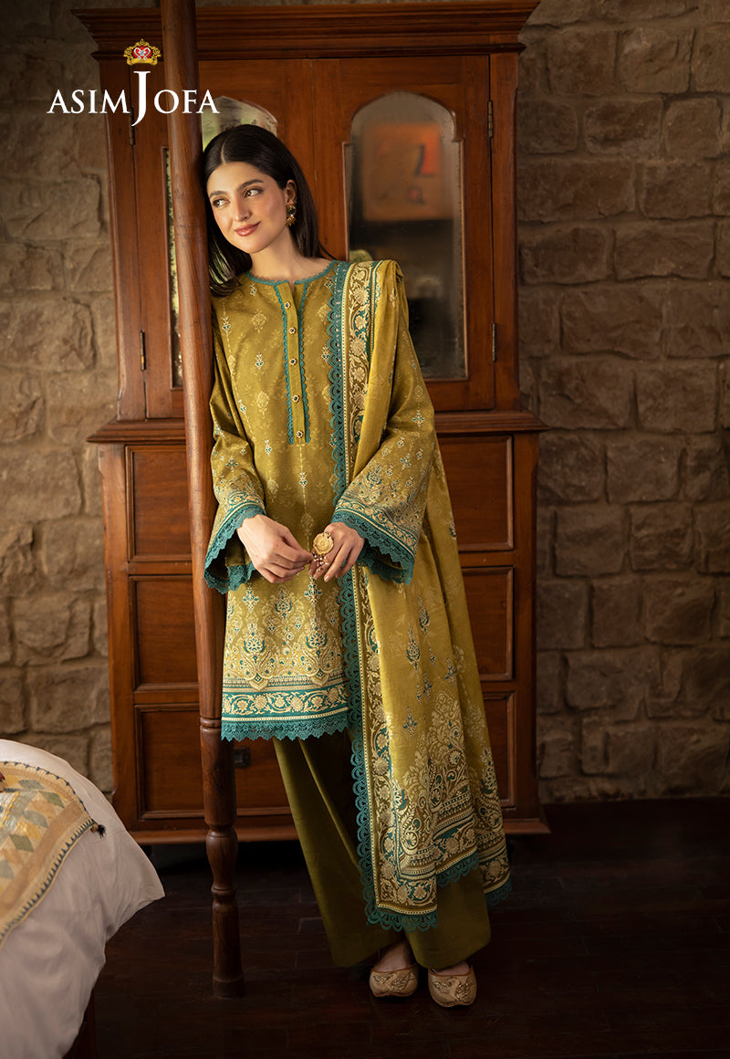 Asim Jofa Designers Limited Edition Ajuwd-49 Printed Khaddar 3 Pcs