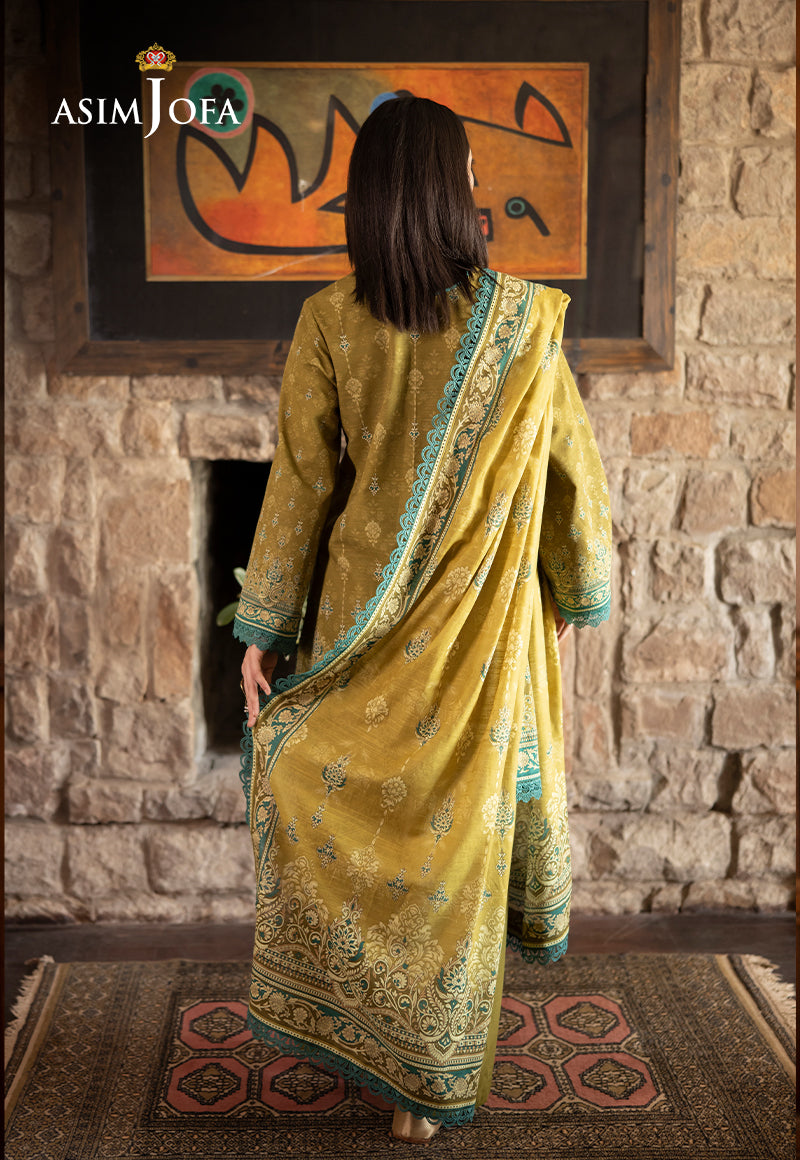 Asim Jofa Designers Limited Edition Ajuwd-49 Printed Khaddar 3 Pcs
