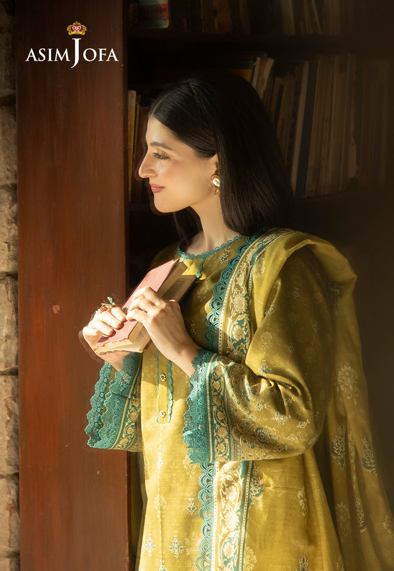 Asim Jofa Designers Limited Edition Ajuwd-49 Printed Khaddar 3 Pcs
